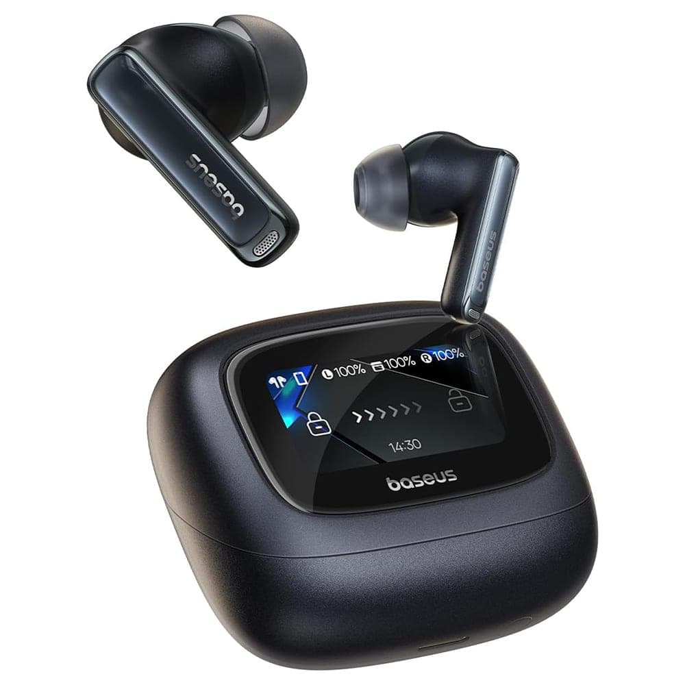 Baseus - Wireless Earbuds M2s Ultra (a00074101123-00) - True Wireless, Bluetooth 5.4, 4-Mic Enc, Smart Display - Black