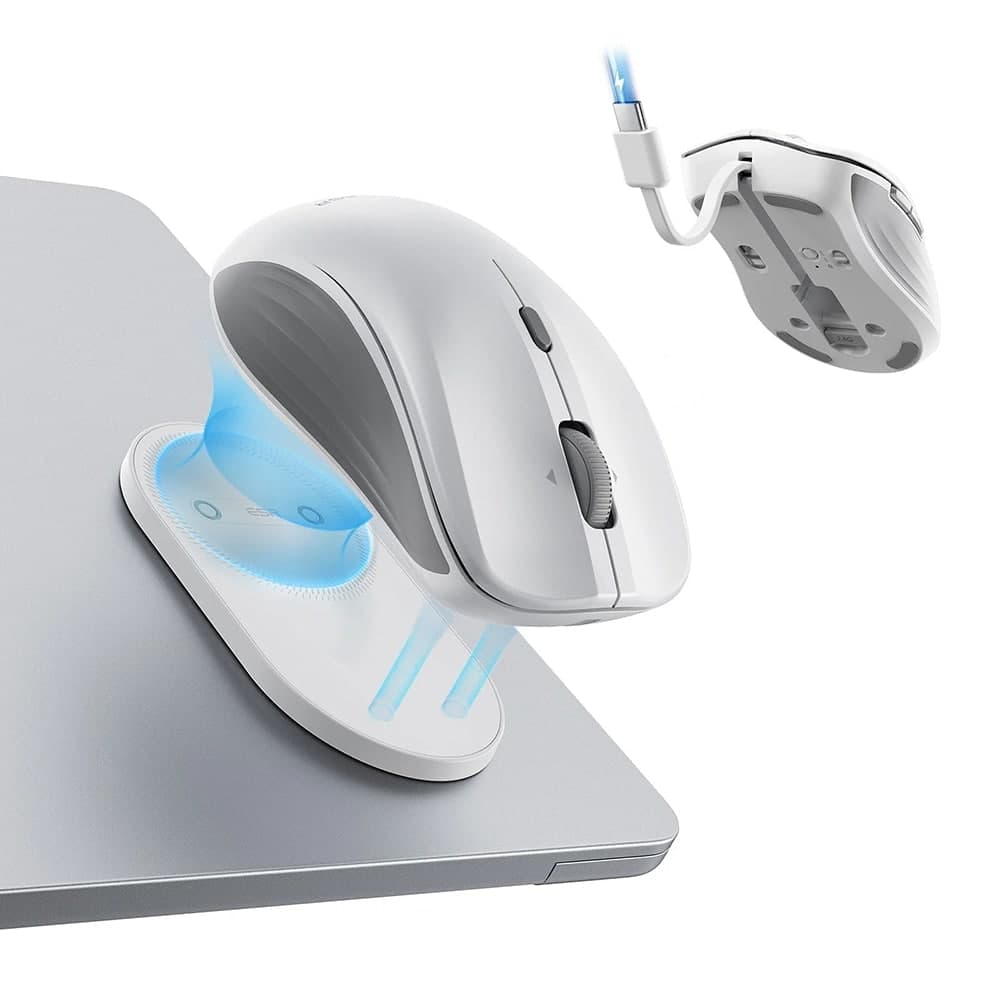 ESR - Wireless Mouse Magmouse (6h0020301) - Magnetic Grip, Built-In Type-C Καλώδιο, 800-4800dpi - White
