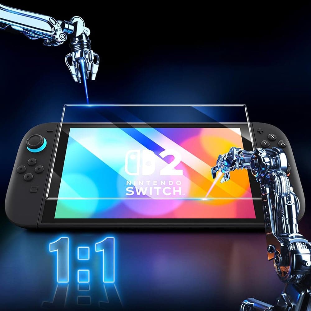 Techsuit - (2 Πακέτο) Premium Γυαλί Switchaura Με Εφαρμοστήρα (ns1) - Για Nintendo Switch 2, Αντίσταση 9h - Διαφανές 6