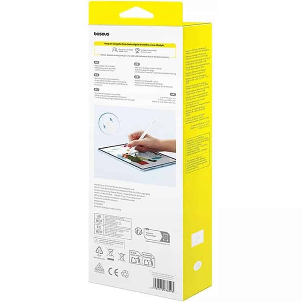 Baseus - Stylus Pen Smooth Writing 2 Series (p80015802213-03) - For iPad, Type-C, Active, Magnetic, Palm-Rejection - White 8