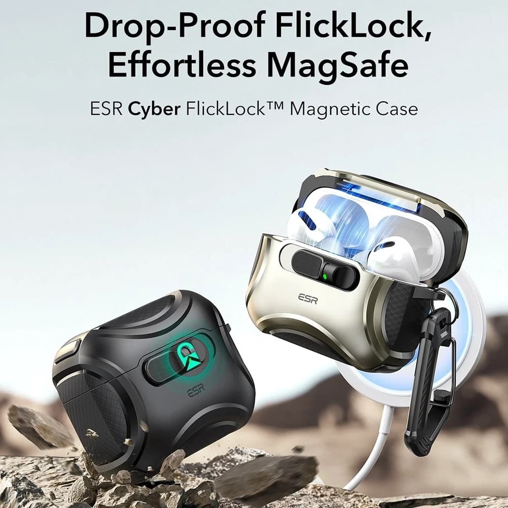 ESR - Cyber Flicklock Halolock - Apple Airpods Pro 3 - Titanium 2