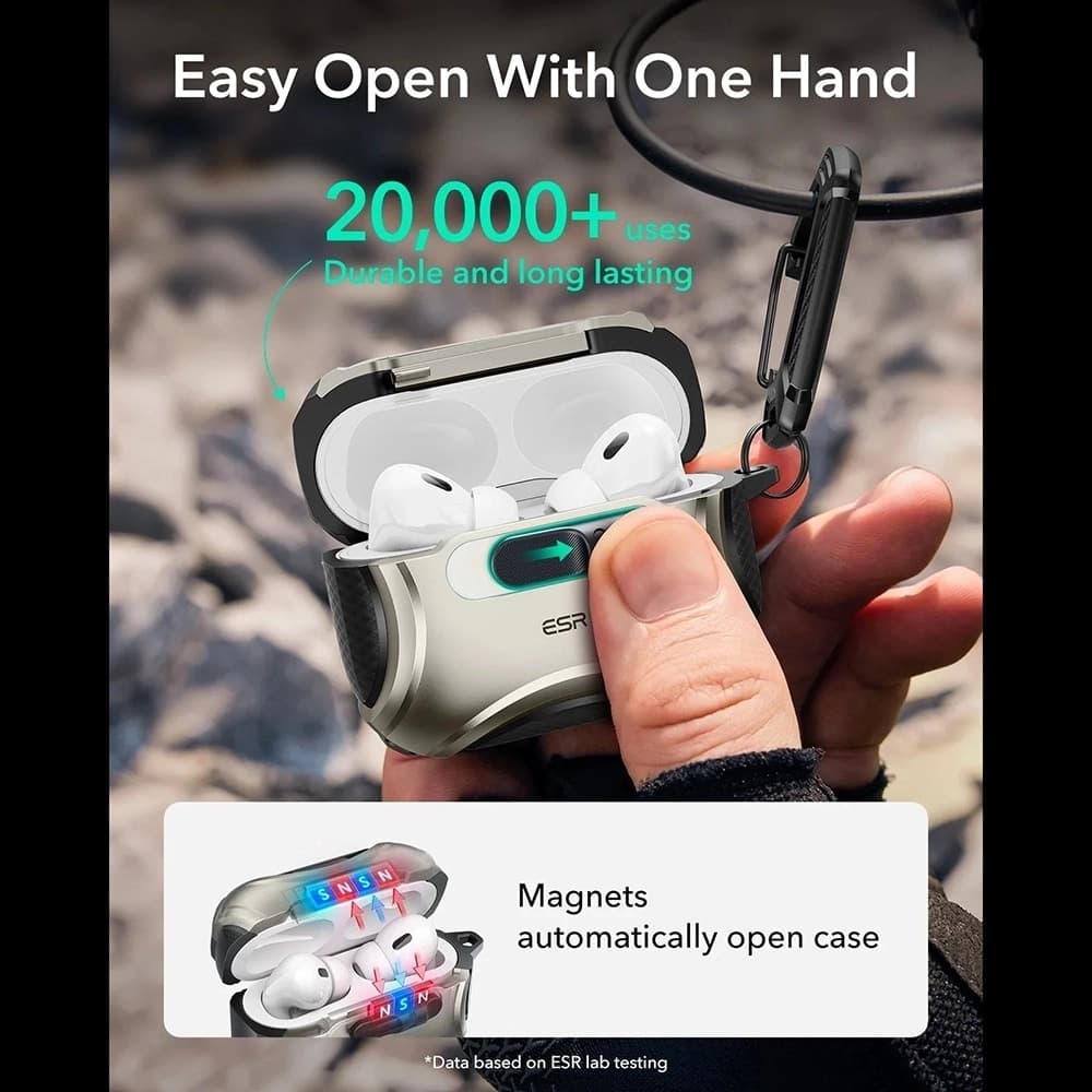 ESR - Cyber Flicklock Halolock - Apple Airpods Pro 3 - Titanium 5
