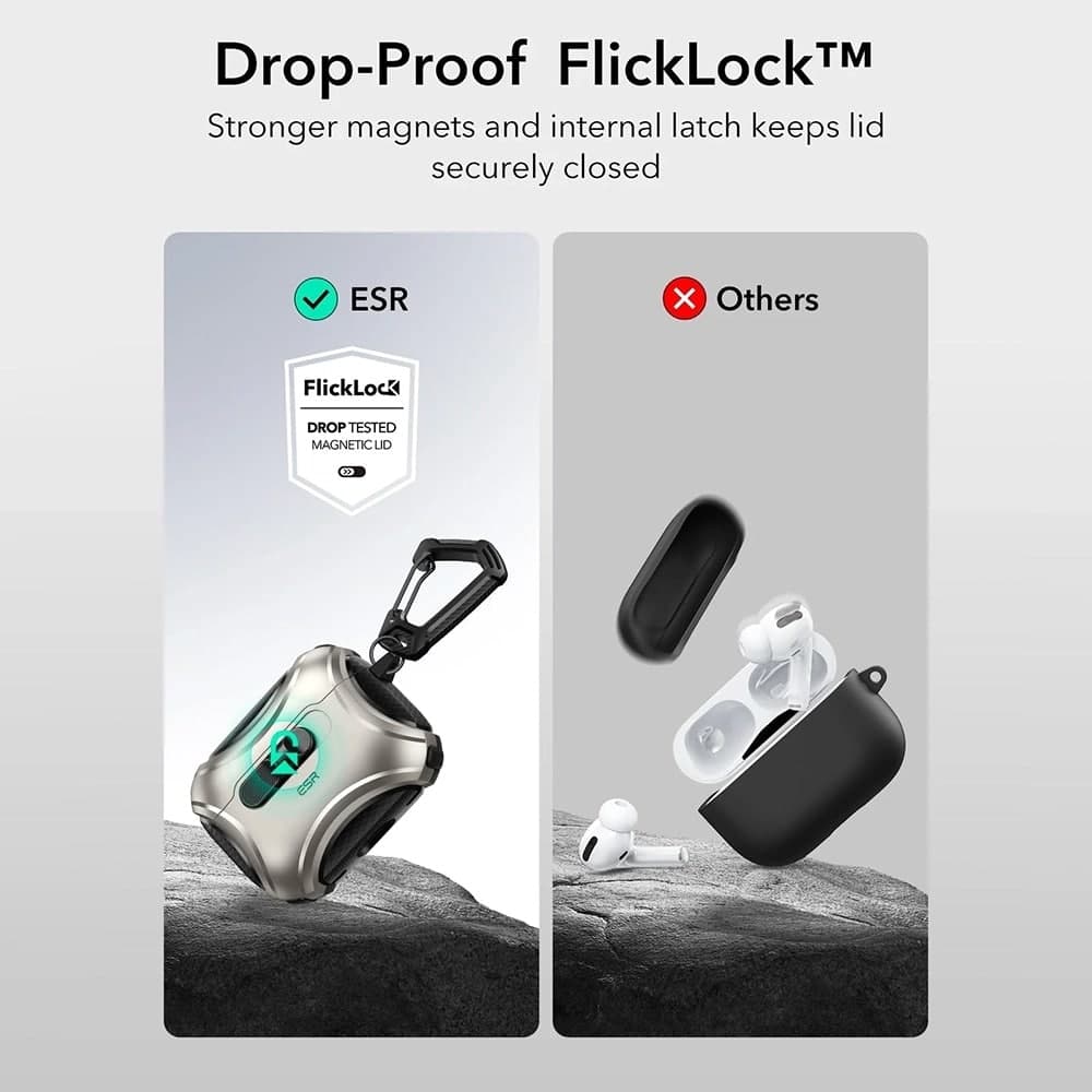 ESR - Cyber Flicklock Halolock - Apple Airpods Pro 3 - Titanium 9