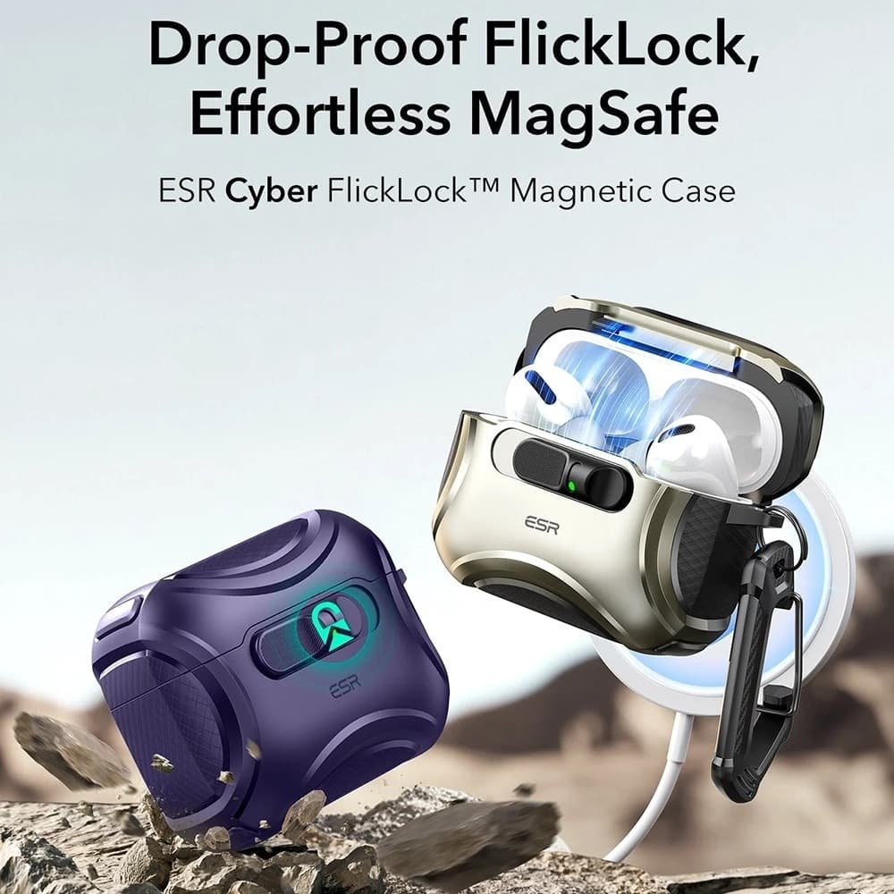 ESR - Cyber Flicklock Halolock - Apple Airpods Pro 3 - Purple 2