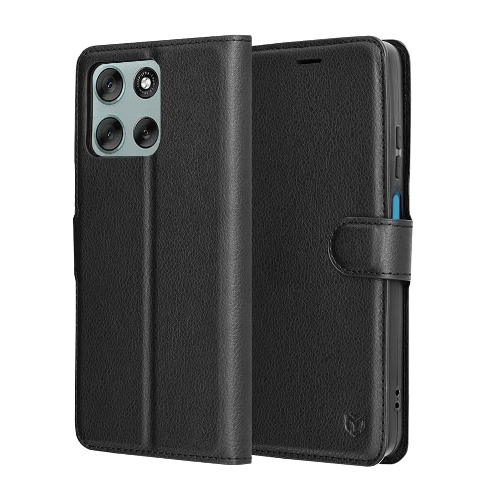 Techsuit Leather Folio - θήκη για Motorola Moto G56 - Μαύρο