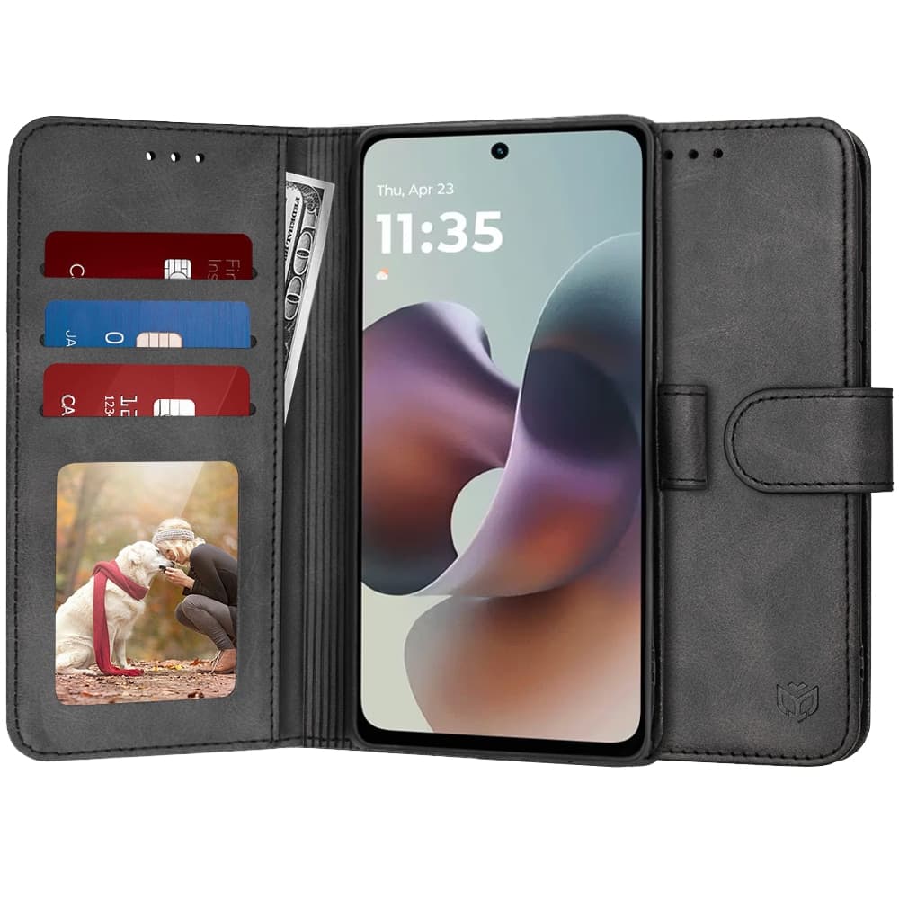 Techsuit Diary Book - θήκη για Motorola Moto G56 - Μαύρο