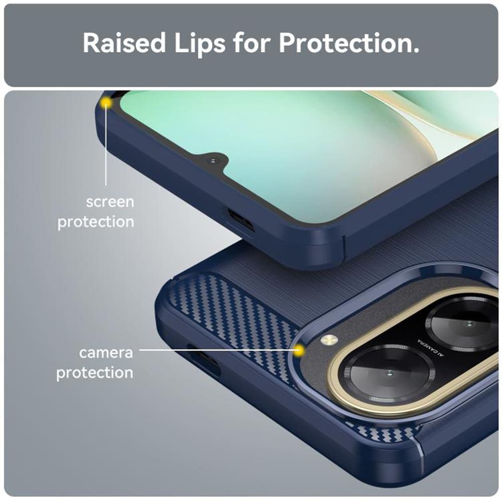 Techsuit Carbon Silicone - θήκη για Xiaomi Redmi A5 4G - Μπλε 4