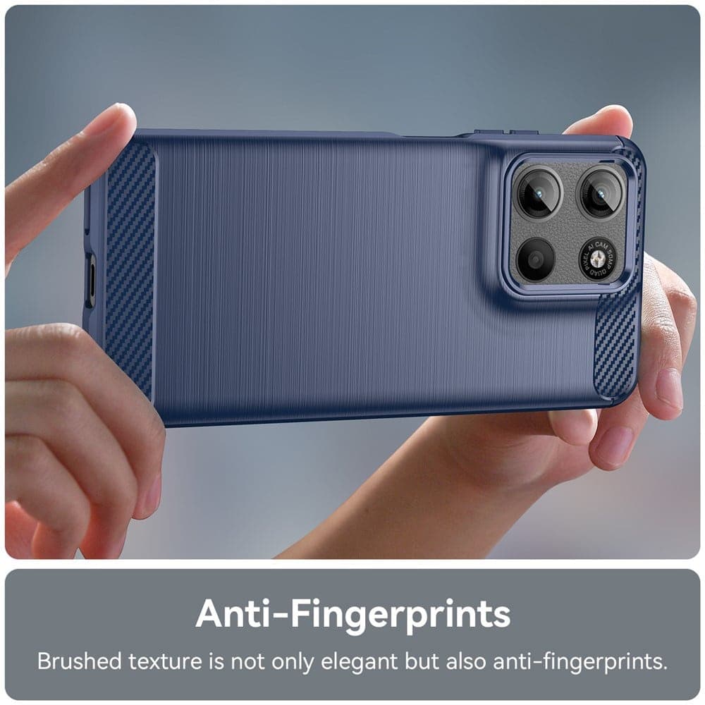 Techsuit Carbon Silicone - θήκη για Motorola Moto G15 / Power - Μπλε 4