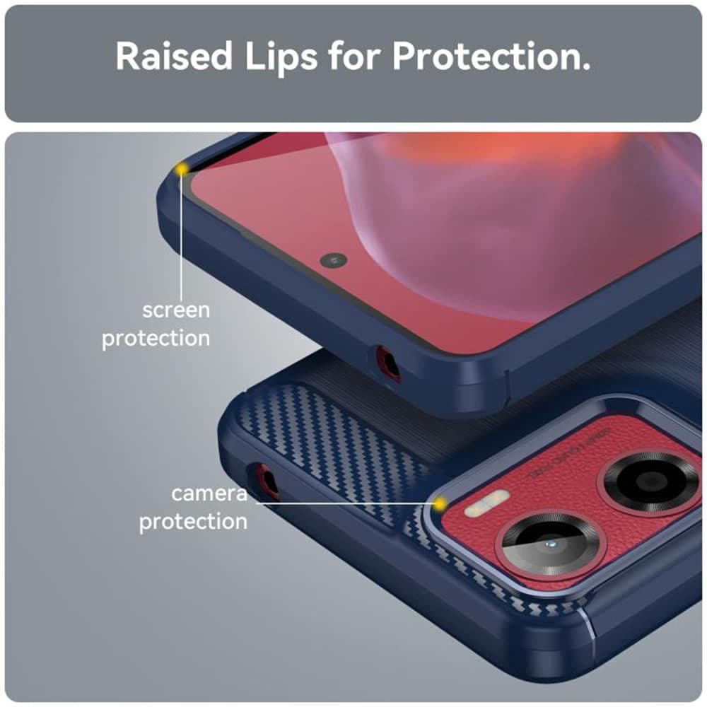 Techsuit Carbon Silicone - θήκη για Motorola Moto G05 / E15 - Μπλε 2