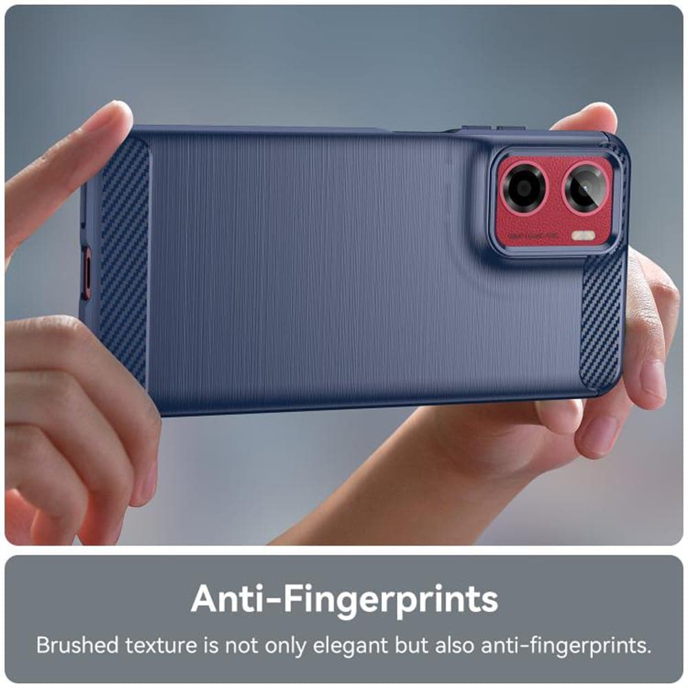 Techsuit Carbon Silicone - θήκη για Motorola Moto G05 / E15 - Μπλε 3