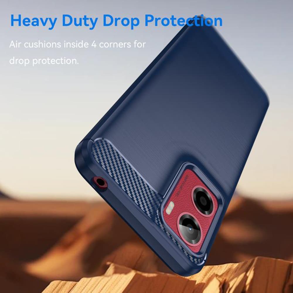 Techsuit Carbon Silicone - θήκη για Motorola Moto G05 / E15 - Μπλε 4