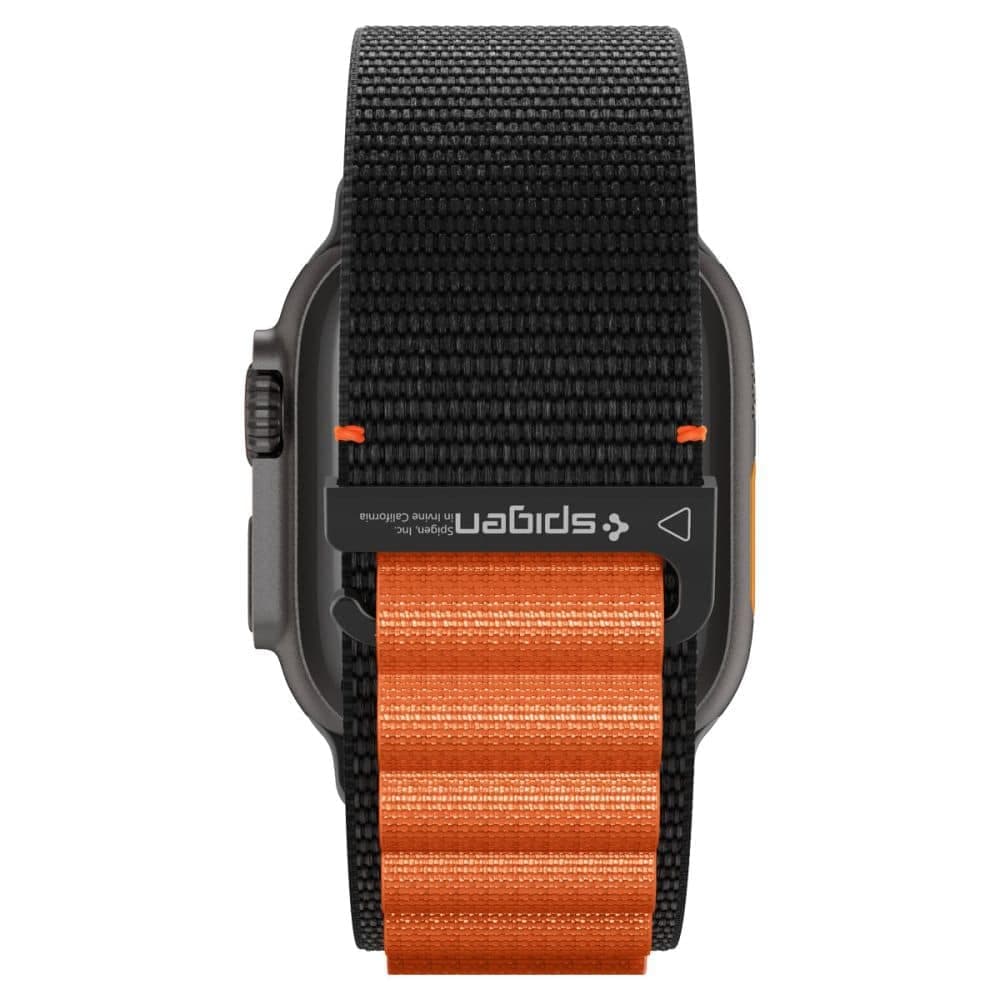 Spigen - Wbf1 - Apple Watch 6 / 7 / 8 / 9 / 10 / Se / Se 2 / Ultra / Ultra 2 (44/45/46/49mm) - Black / Orange 8