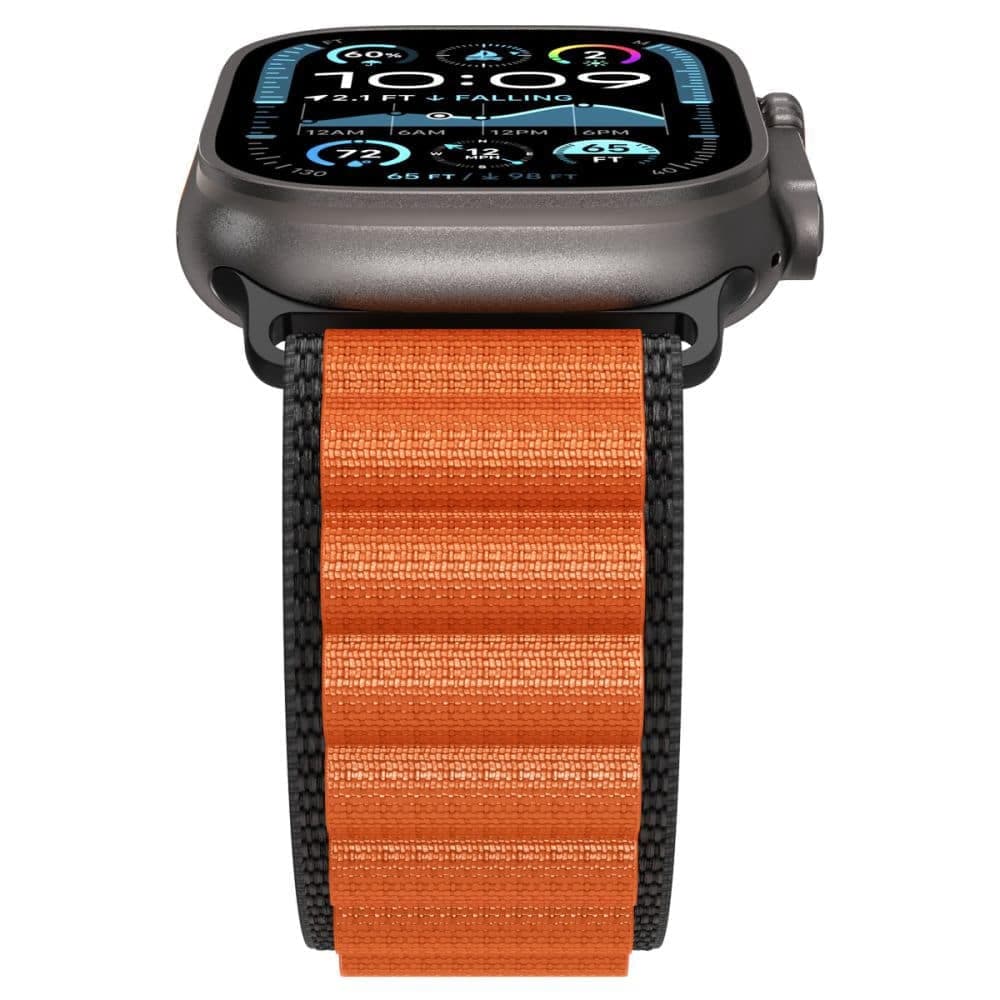 Spigen - Wbf1 - Apple Watch 6 / 7 / 8 / 9 / 10 / Se / Se 2 / Ultra / Ultra 2 (44/45/46/49mm) - Black / Orange 3