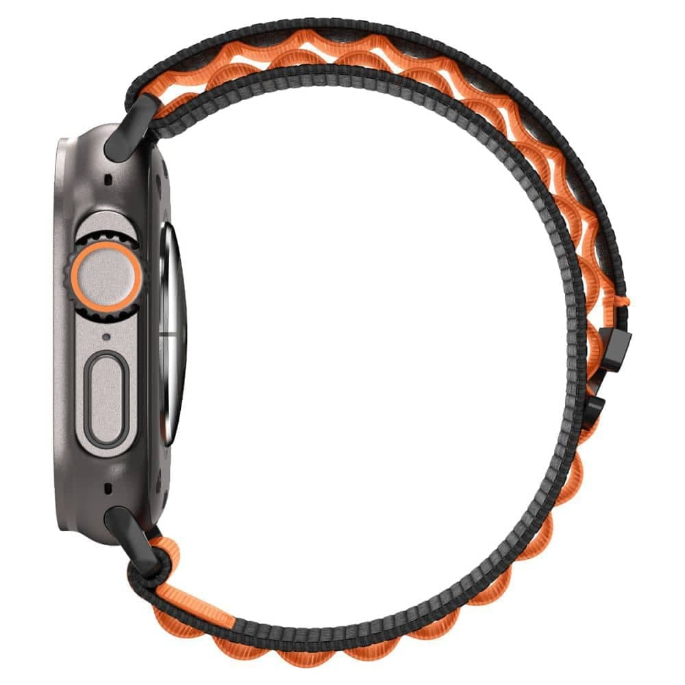 Spigen - Wbf1 - Apple Watch 6 / 7 / 8 / 9 / 10 / Se / Se 2 / Ultra / Ultra 2 (44/45/46/49mm) - Black / Orange 9