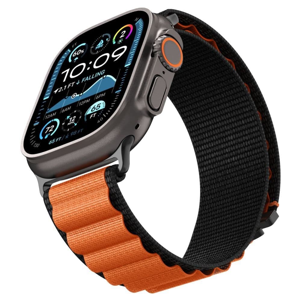Spigen - Wbf1 - Apple Watch 6 / 7 / 8 / 9 / 10 / Se / Se 2 / Ultra / Ultra 2 (44/45/46/49mm) - Black / Orange 4