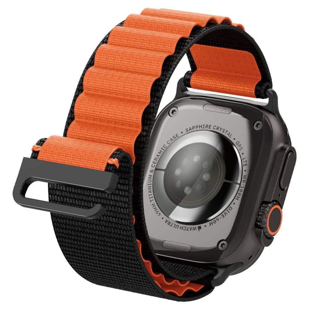 Spigen - Wbf1 - Apple Watch 6 / 7 / 8 / 9 / 10 / Se / Se 2 / Ultra / Ultra 2 (44/45/46/49mm) - Black / Orange 5