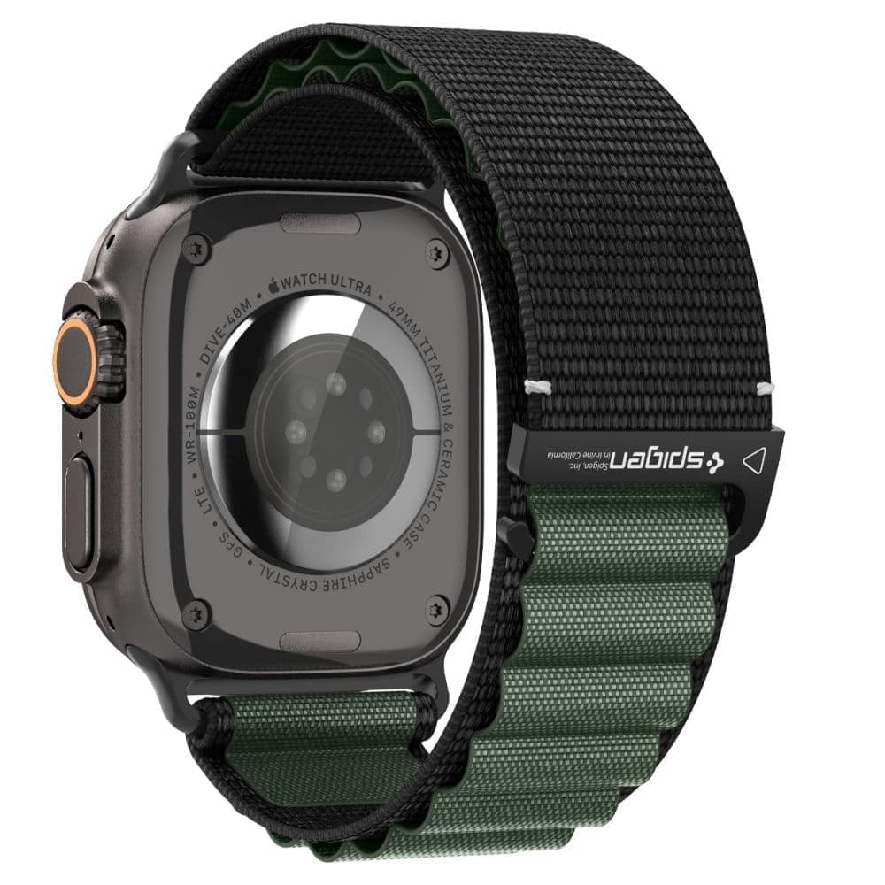 Spigen - Wbf1 - Apple Watch 6 / 7 / 8 / 9 / 10 / Se / Se 2 / Ultra / Ultra 2 (44/45/46/49mm) - Black / Green 2
