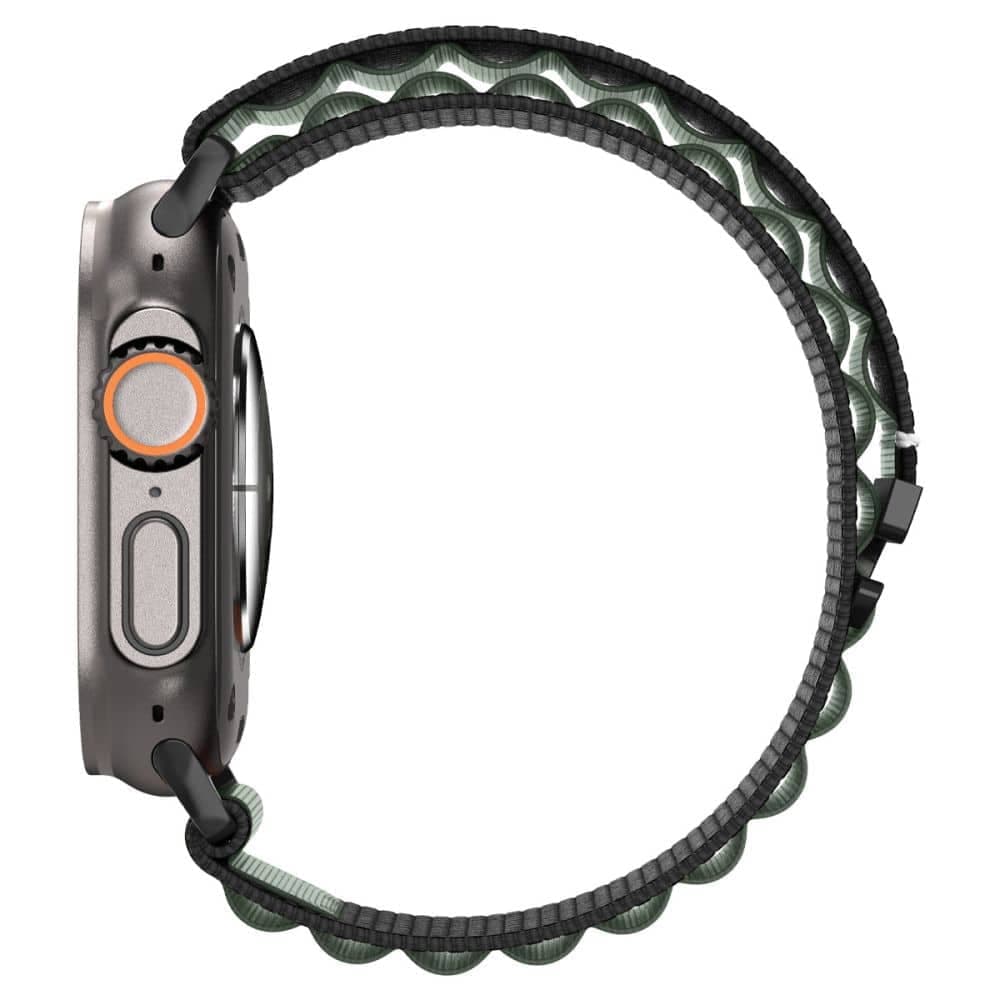 Spigen - Wbf1 - Apple Watch 6 / 7 / 8 / 9 / 10 / Se / Se 2 / Ultra / Ultra 2 (44/45/46/49mm) - Black / Green 7