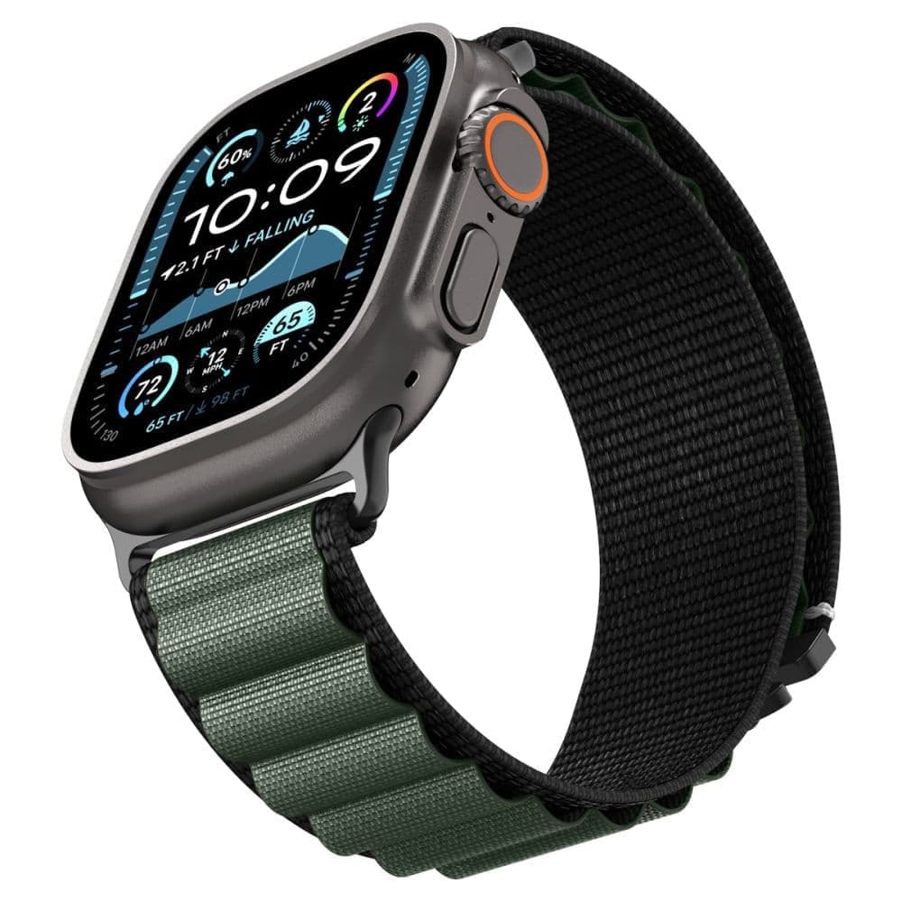 Spigen - Wbf1 - Apple Watch 6 / 7 / 8 / 9 / 10 / Se / Se 2 / Ultra / Ultra 2 (44/45/46/49mm) - Black / Green 3