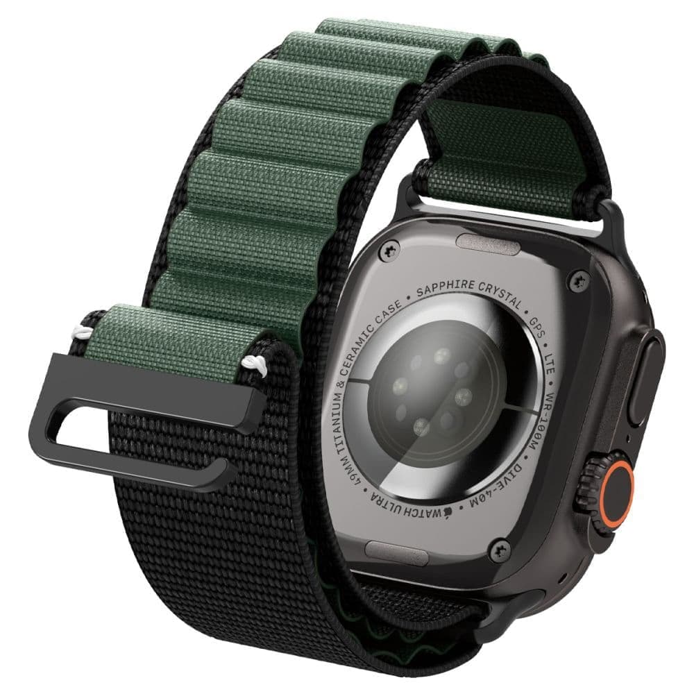 Spigen - Wbf1 - Apple Watch 6 / 7 / 8 / 9 / 10 / Se / Se 2 / Ultra / Ultra 2 (44/45/46/49mm) - Black / Green 4