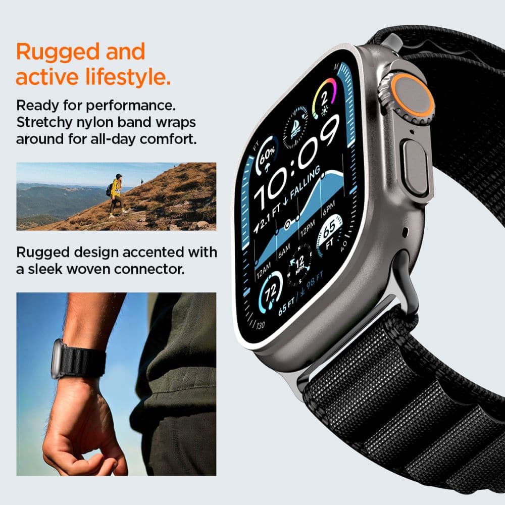 Spigen - Wbf1 - Apple Watch 6 / 7 / 8 / 9 / 10 / Se / Se 2 / Ultra / Ultra 2 (44/45/46/49mm) - Black 16