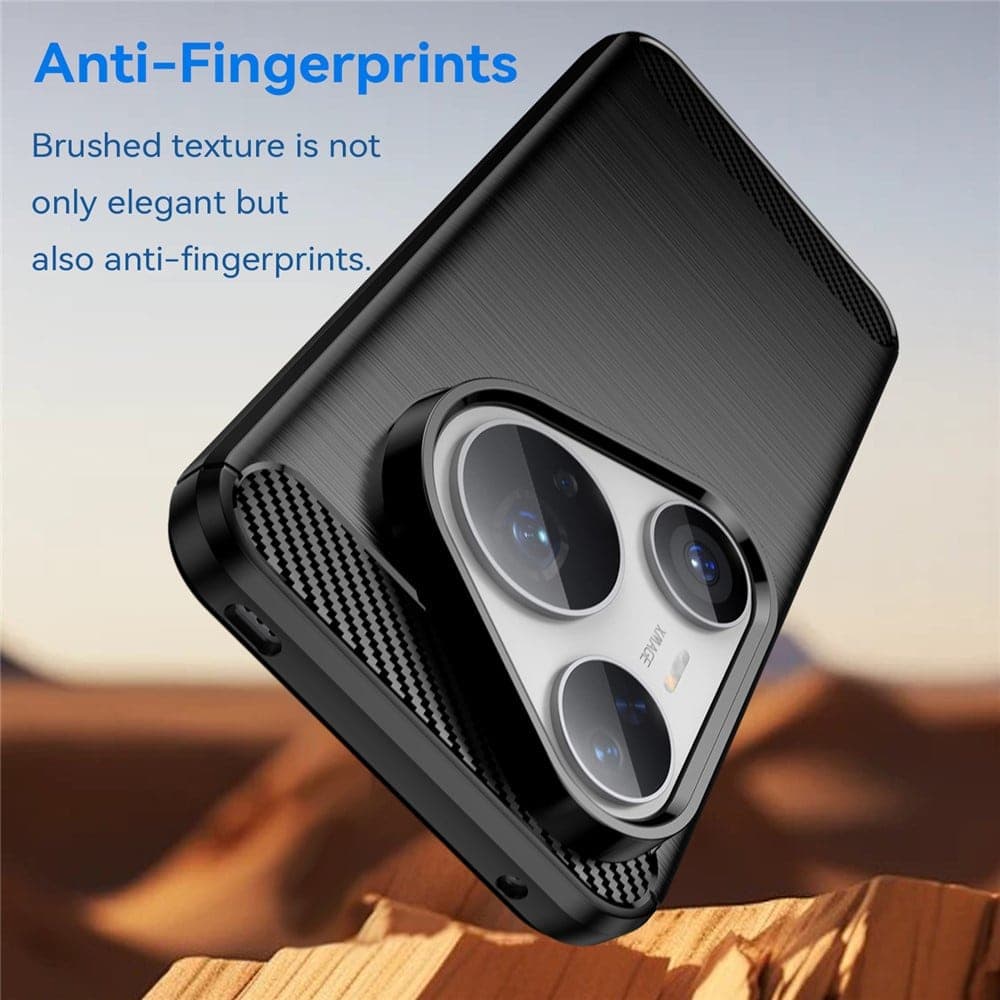Techsuit Carbon Silicone - θήκη για Huawei Pura 80 Pro / Ultra - Μαύρο 4