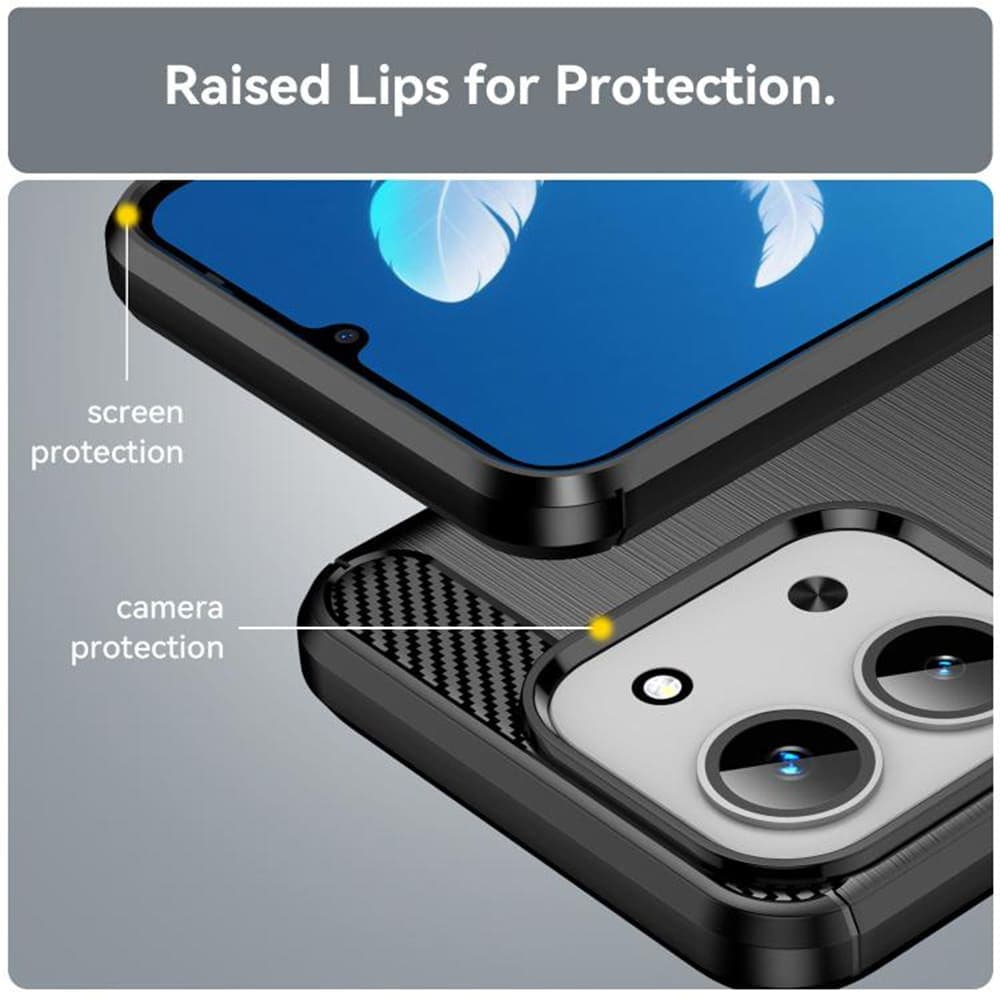Techsuit Carbon Silicone - θήκη για Xiaomi Redmi 15C - Μαύρο 3