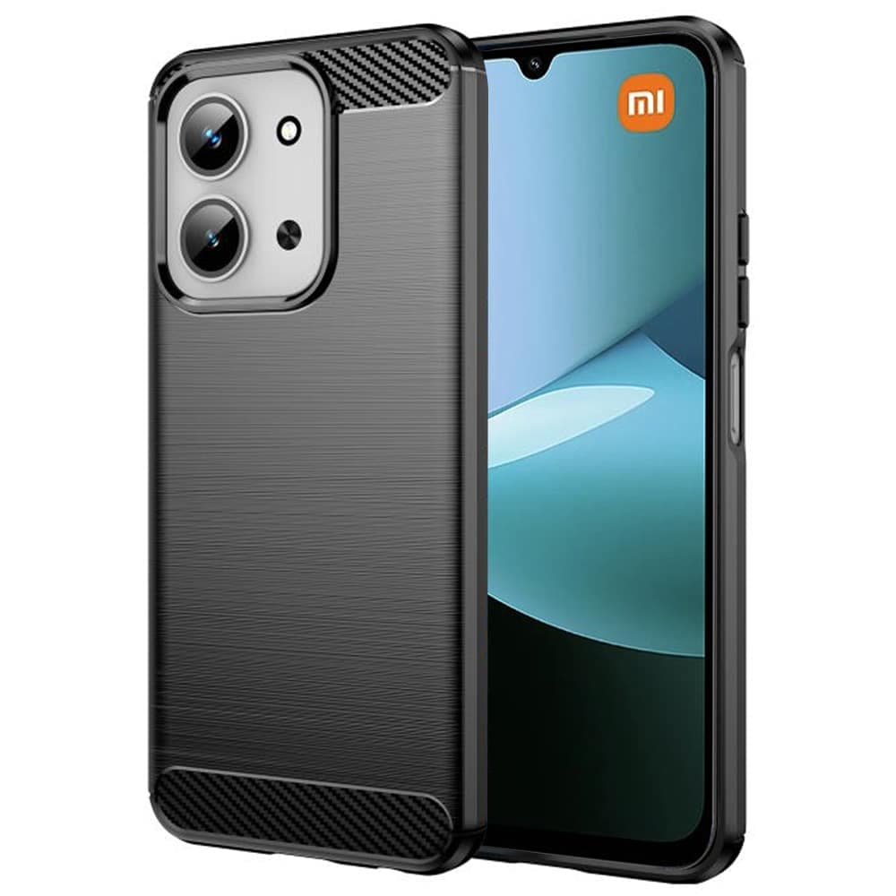 Techsuit Carbon Silicone - θήκη για Xiaomi Redmi 15C - Μαύρο