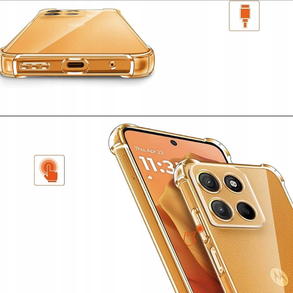 Techsuit Ανθεκτική Διαφανής Σιλικόνη - θήκη για Motorola Moto G15 - Διάφανο 6