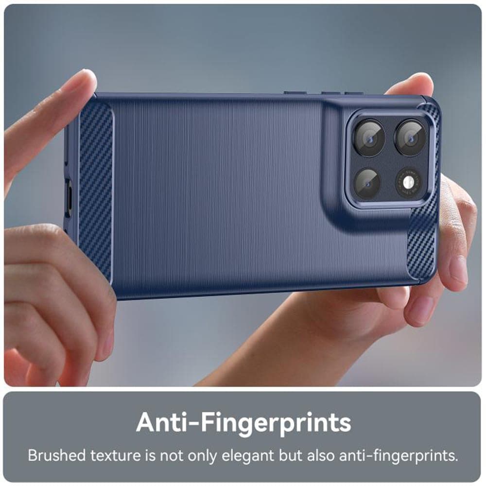 Techsuit Carbon Silicone - θήκη για Motorola Moto G86 - Μπλε 2