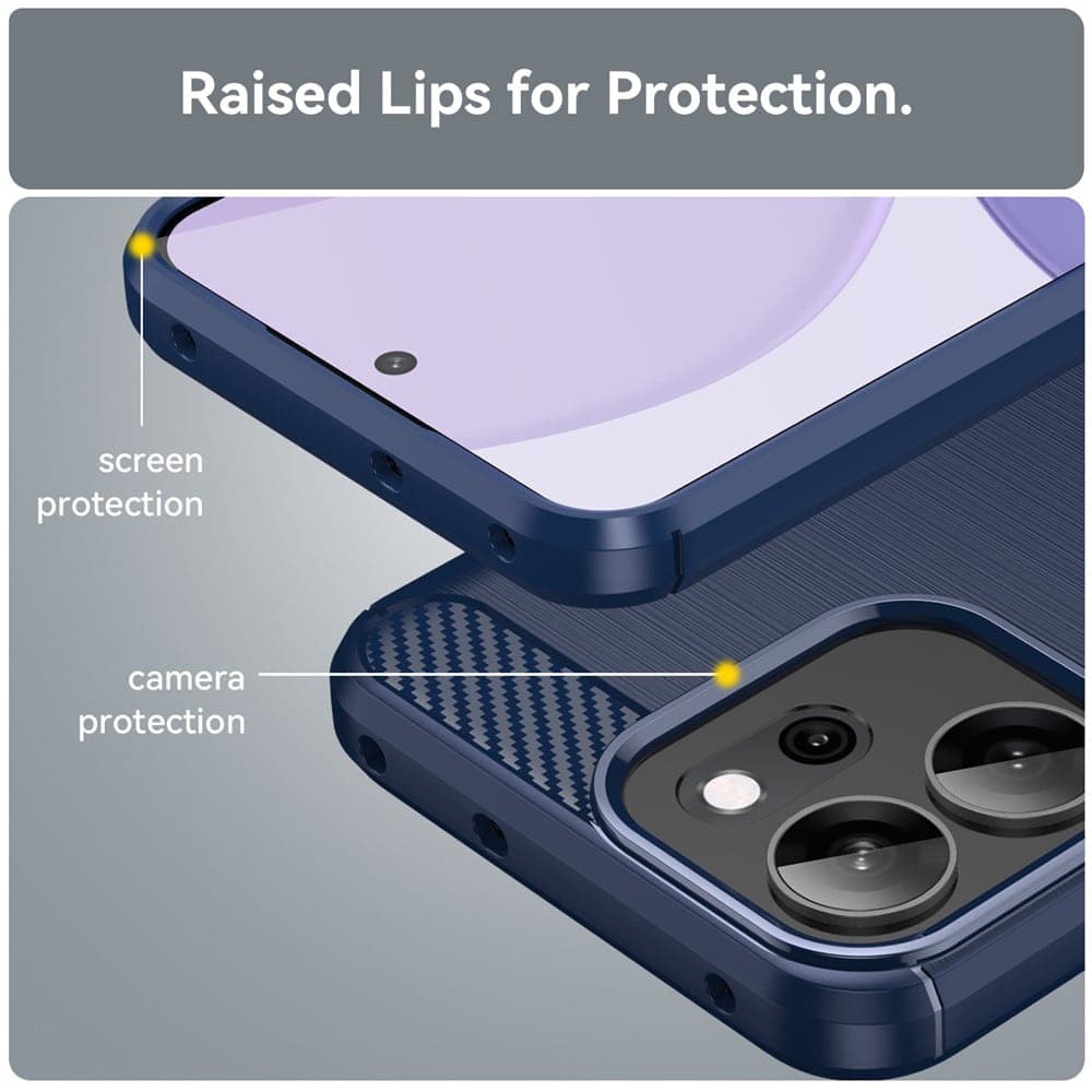 Techsuit Carbon Silicone - θήκη για Oppo Reno14 / F FS 5G - Μπλε 2