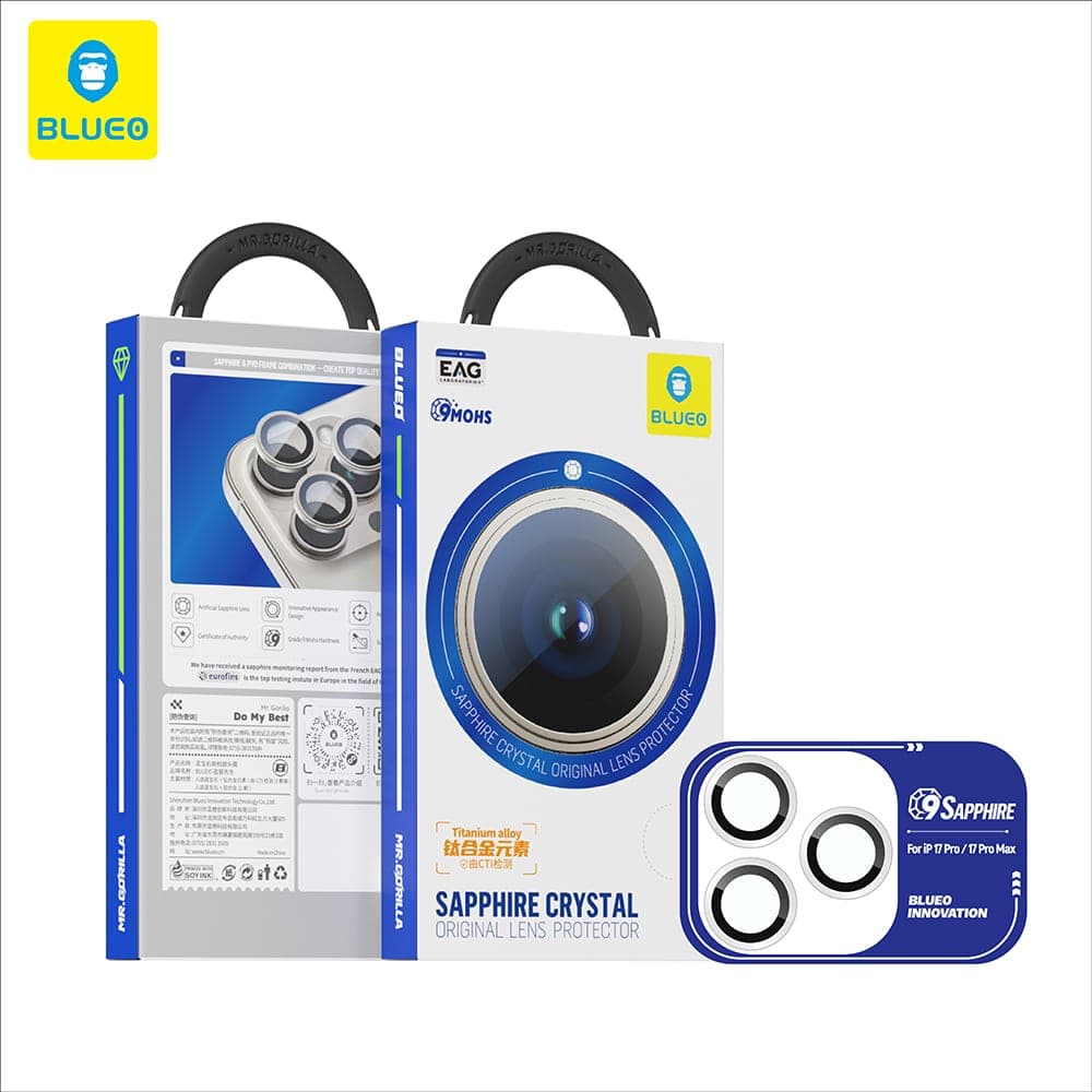 Blueo - Γυαλί Φακού Από Ζαφείρι - iPhone 17 Pro / iPhone 17 Pro Max - Πορτοκαλί 4