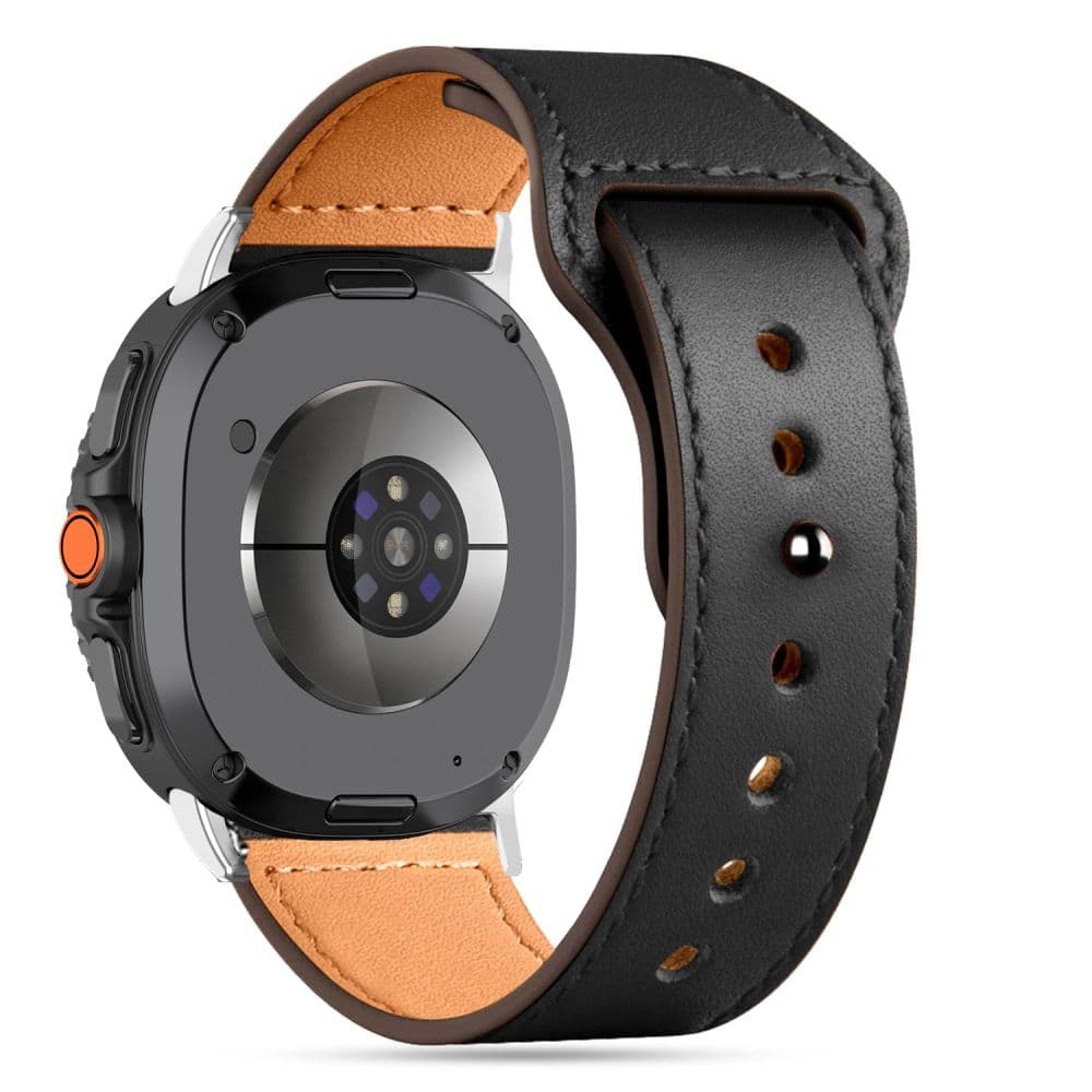 Tech-Protect Leatherfit Samsung Galaxy Watch 8 / Classic (40 / 44 / 46 Mm) Black 2