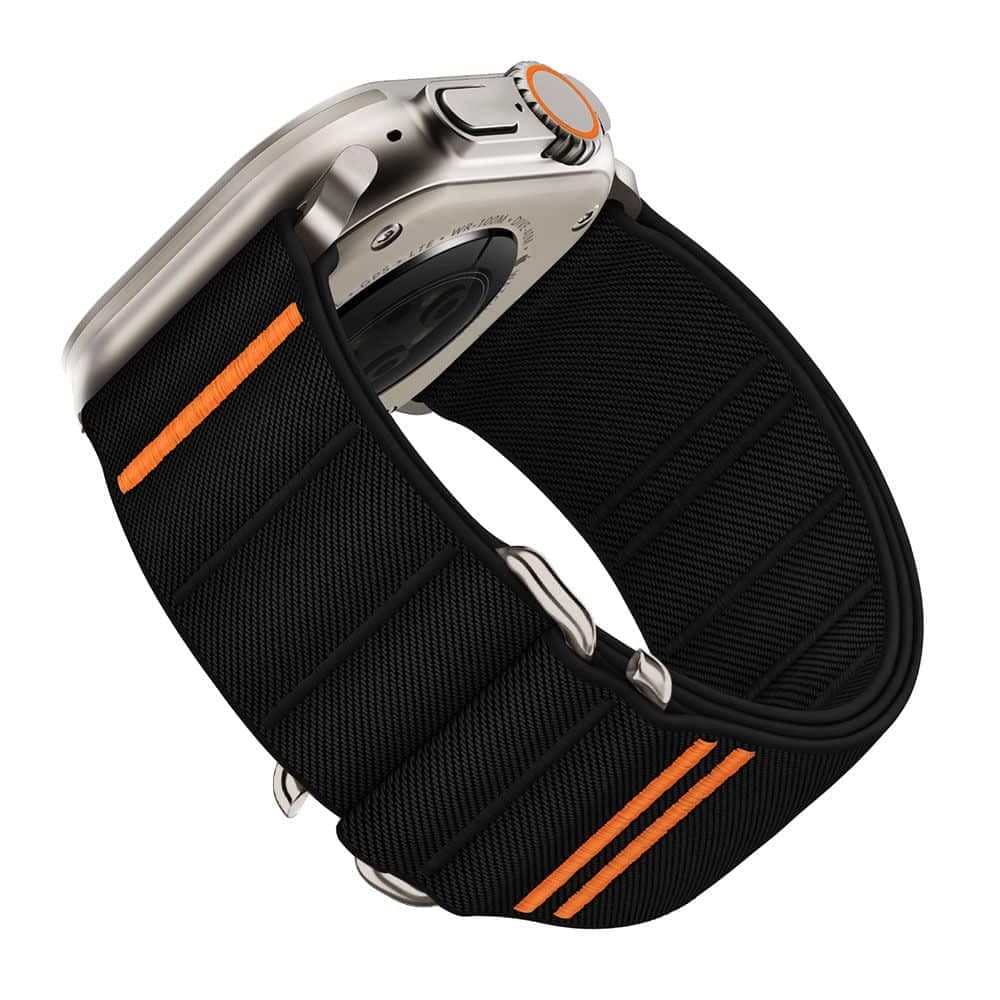 TECH-PROTECT NYLON SLIP - θήκη για Apple Watch 6 / 7 8 9 10 SE Ultra 1 2 - Μαύρο 2