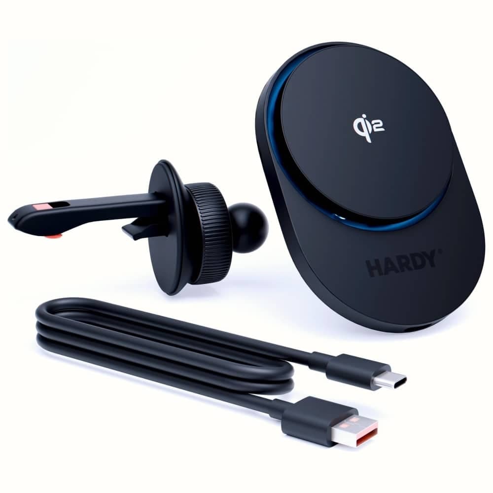 3mk Hardy Aerocharger Ασύρματος Φορτιστής 15w Mpp Qi2 Μαύρος 2