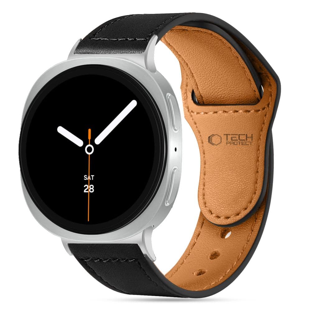Tech-Protect Leatherfit Samsung Galaxy Watch 8 / Classic (40 / 44 / 46 Mm) Black 3