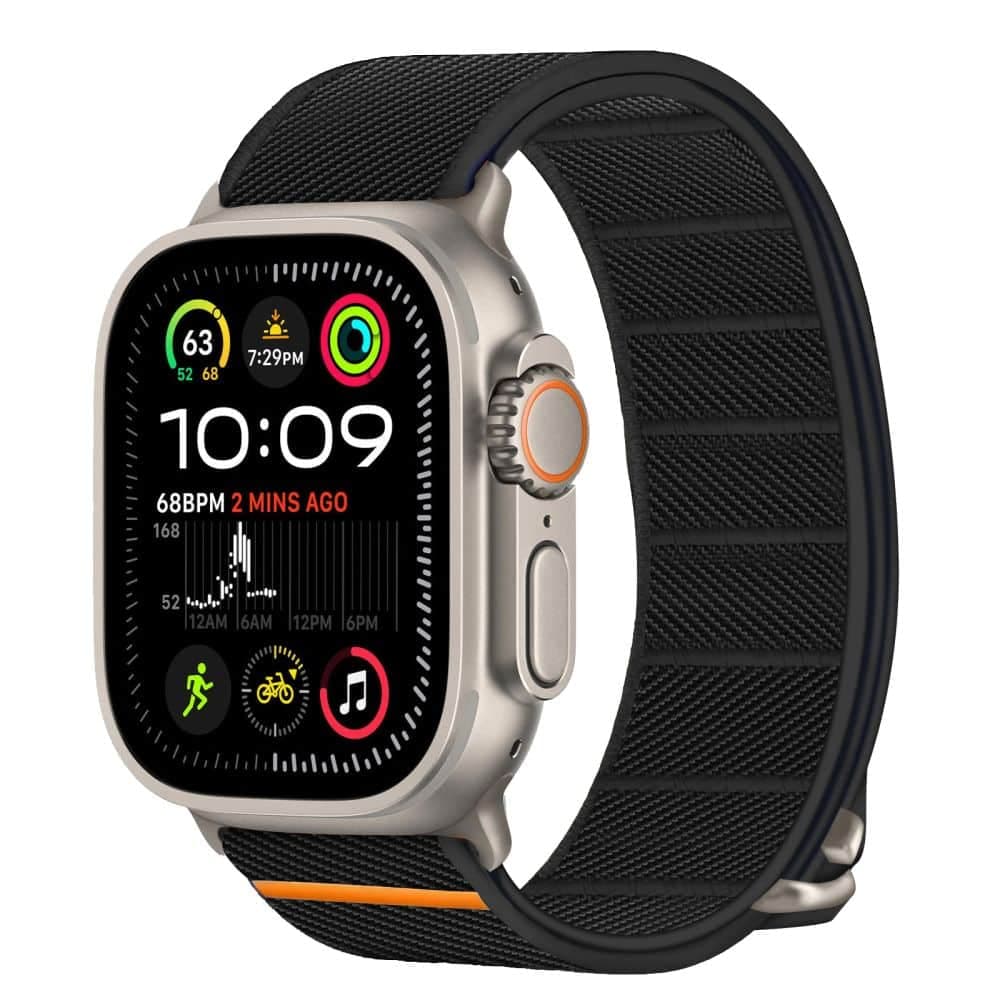 TECH-PROTECT NYLON SLIP - θήκη για Apple Watch 6 / 7 8 9 10 SE Ultra 1 2 - Μαύρο 3