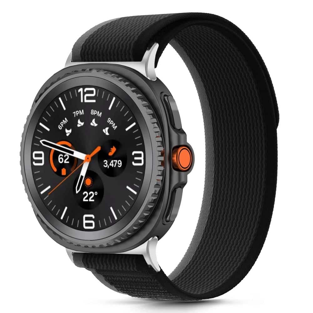 Tech-Protect Nylon Stripe Samsung Galaxy Watch 8 / Classic (40 / 44 / 46 Mm) Black/orange 3