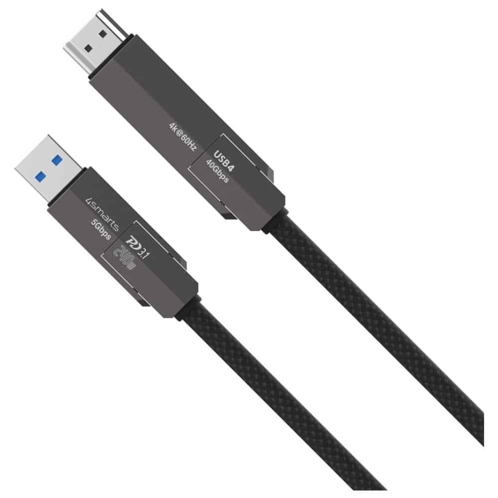 Καλώδιο 4smarts Combocord USB4 Hdmi 240w 1,5m Μαύρο 3