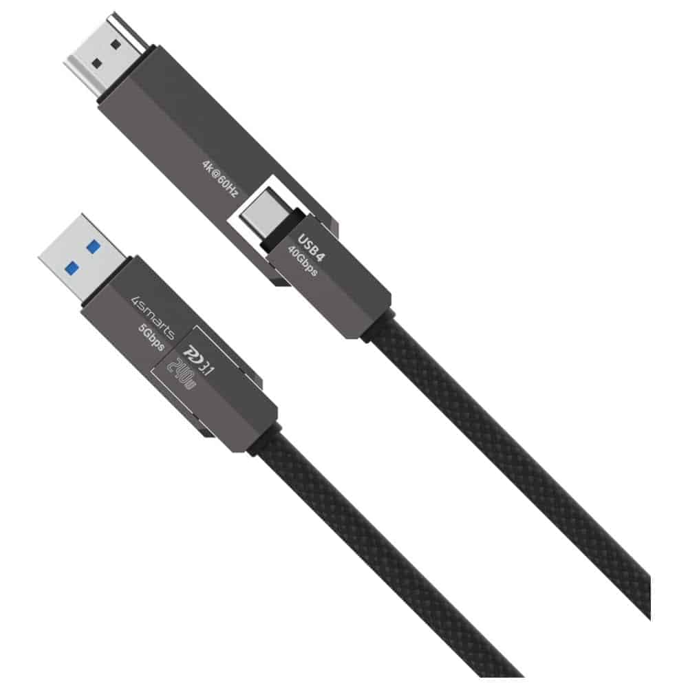 Καλώδιο 4smarts Combocord USB4 Hdmi 240w 1,5m Μαύρο 4