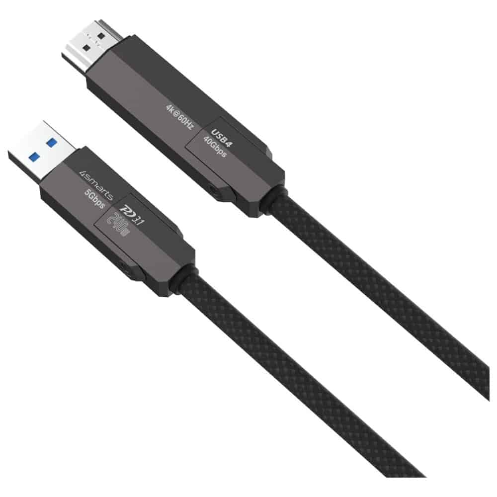 Καλώδιο 4smarts Combocord USB4 Hdmi 240w 1,5m Μαύρο 5