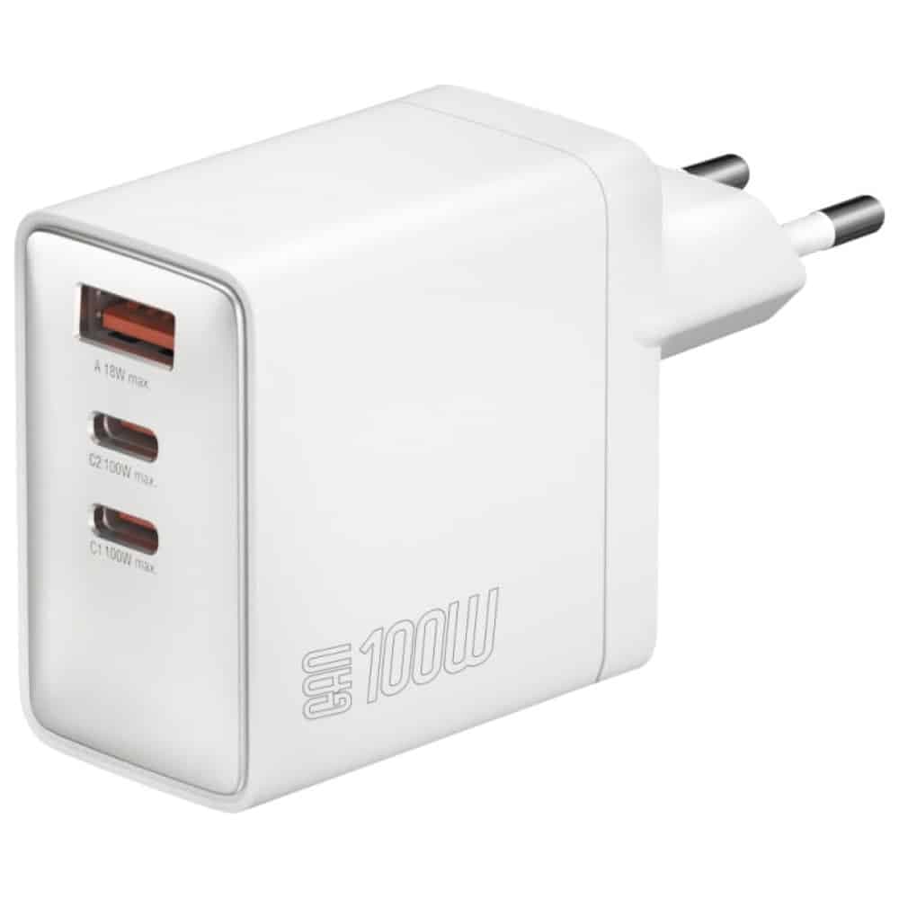 Φορτιστής Τοίχου 4smarts Pocket Gan 100w 2xusb-C + USB-A Λευκός