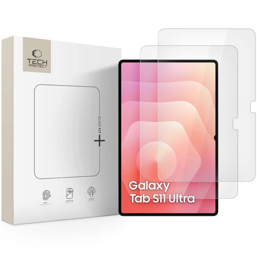 Σκληρυμένο γυαλί Tech-Protect Glass Fit+ 2-Pack Galaxy Tab S8 Ultra / S9 Ultra / S10 Ultra / S11 Ultra 14.6 Clear