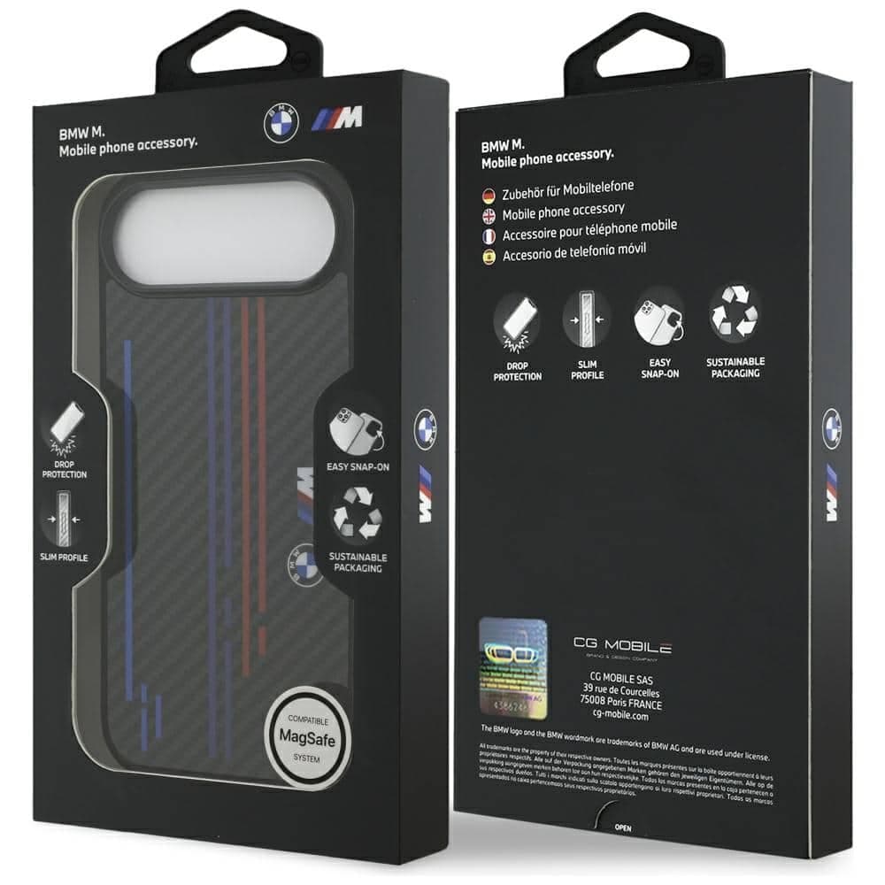 Θήκη Bmw M Kevlar Γραμμές & Λογότυπο Magsafe Για iPhone Air Μαύρη 6