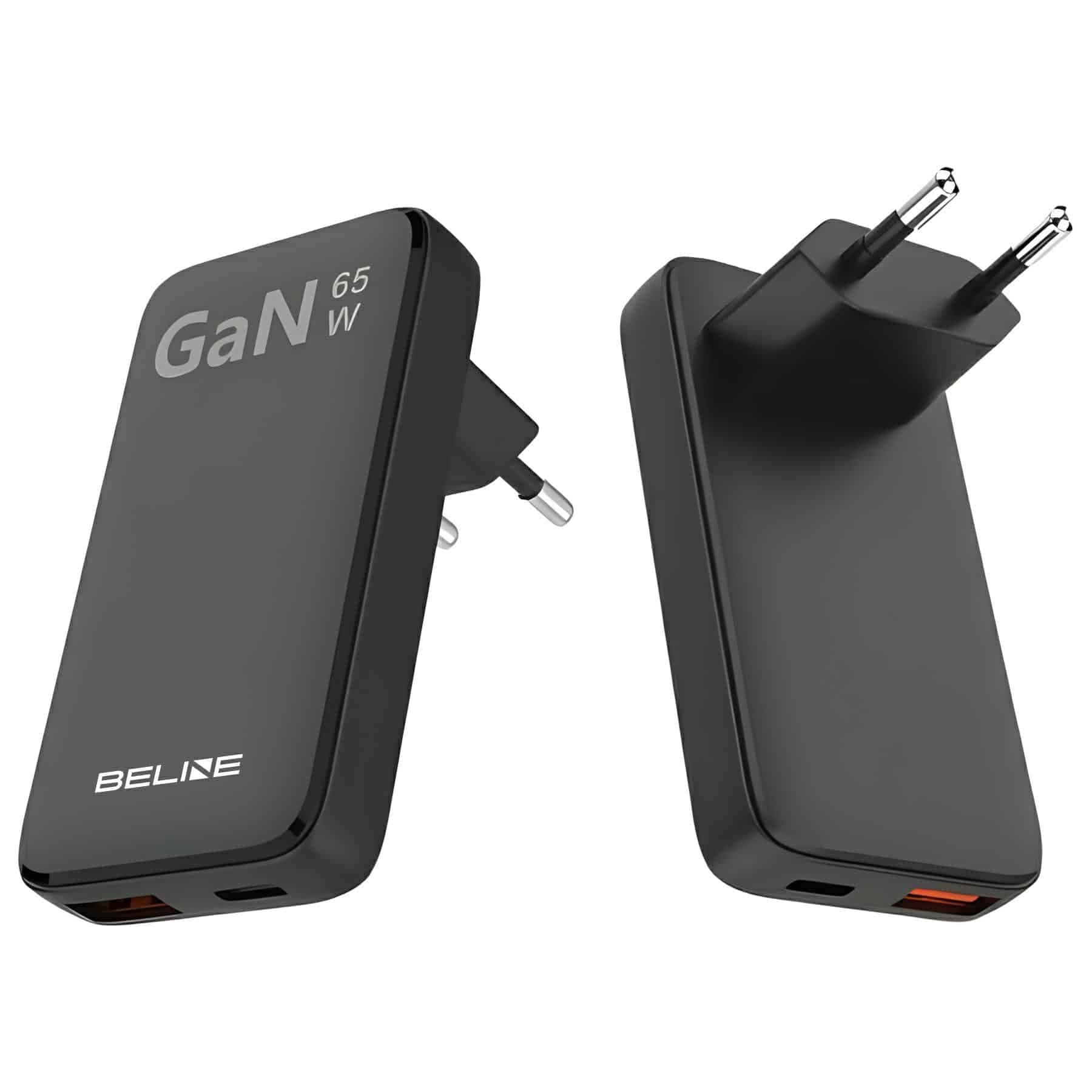 Φορτιστής Beline 1x USB-C + 1x USB 65w Μαύρος (μόνο Κεφαλή) Pd 3.0 + Qc 3.0 Bln2cw65 4