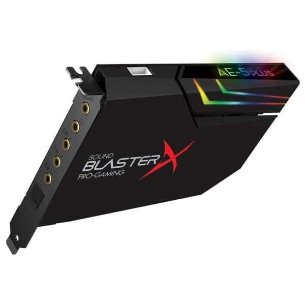 Creative Sound Blasterx Ae-5 Plus Μαύρη Κάρτα Ήχου Pci-E 2