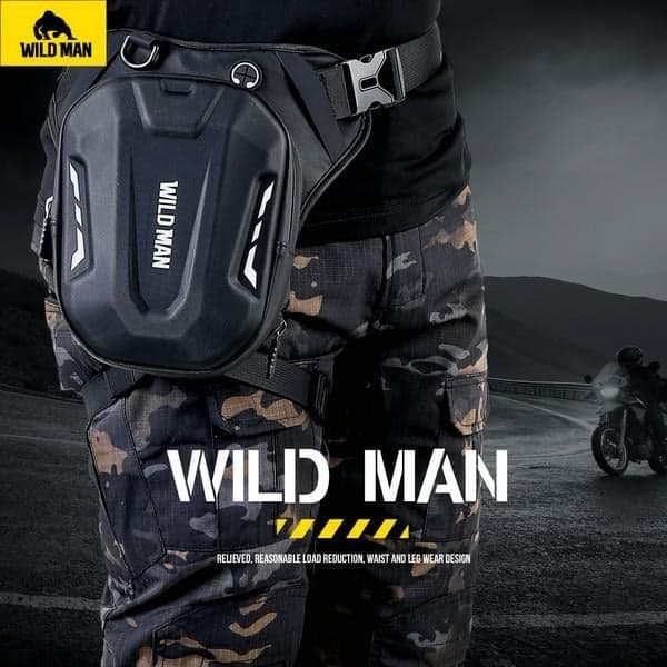 Wildman Μοτοσυκλετιστικός Τσαντάκι Πόδια L1 3l Μαύρο 6