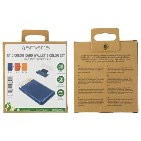 4smarts Θήκη Πορτοφολιού Rfid Για Κάρτες Πιστωτικές Magcase Set (μπλε/κόκκινο/κίτρινο) 541048 11