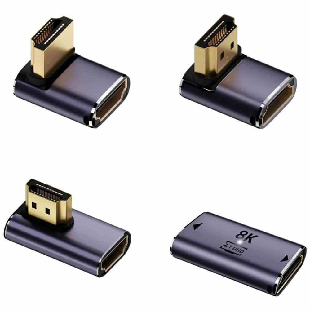 Set Προσαρμογέων Hdmi 4smarts 8k – Ανωδυνά, Καθοδικά, Πλευρικά, Σύνδεσμος Καλωδίων, Γκρι