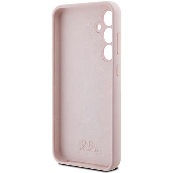 Karl Lagerfeld Σιλικόνη Choupette Μεταλλικό Pin - θήκη για Samsung Galaxy S23 - Ροζ 7
